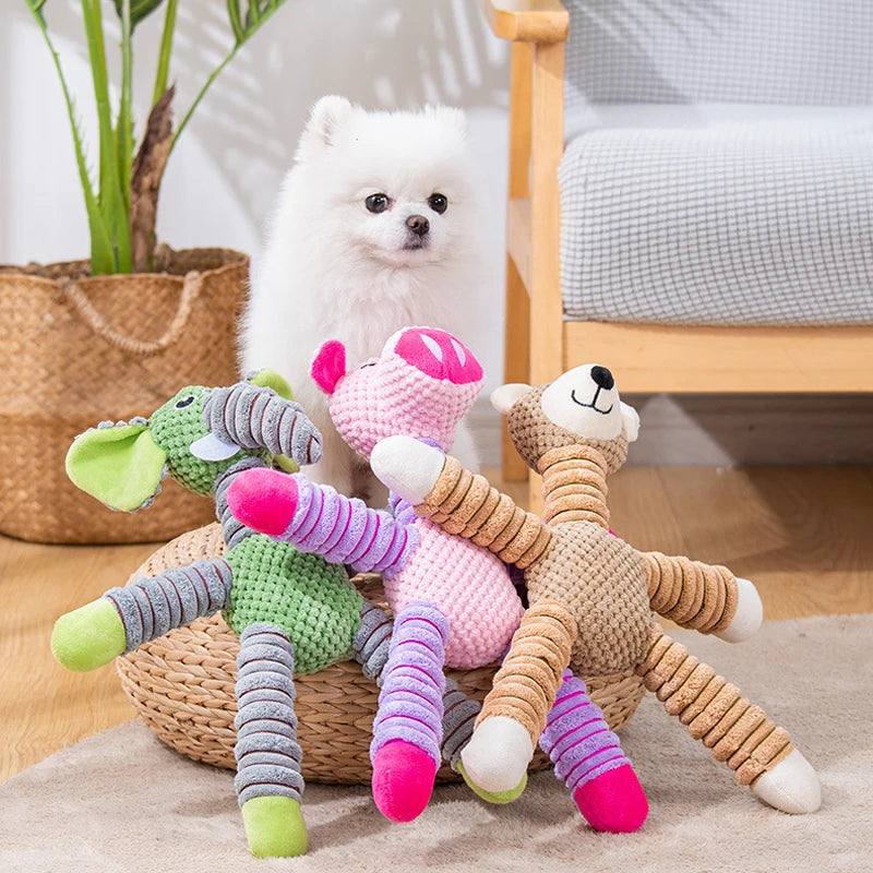 HappyZoo - Brinquedo de Pelúcia Resistente para Cães