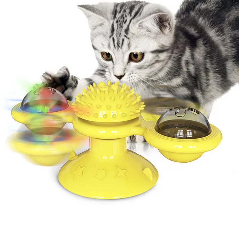 Brinquedo Interativo Giratório para Gatos
